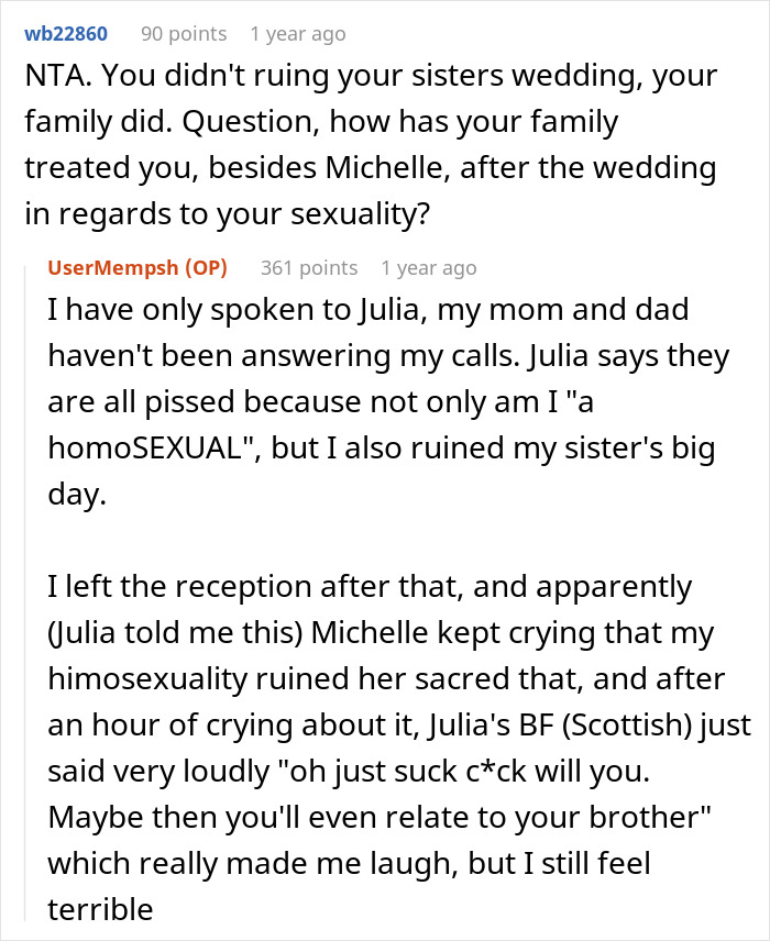 “He Needs To Be With A Woman”: Man ‘Ruins’ Wedding After Family Pushes Him To Come Out As Gay “He Needs To Be With A Woman”: Man ‘Ruins’ Wedding After Family Pushes Him To Come Out As Gay