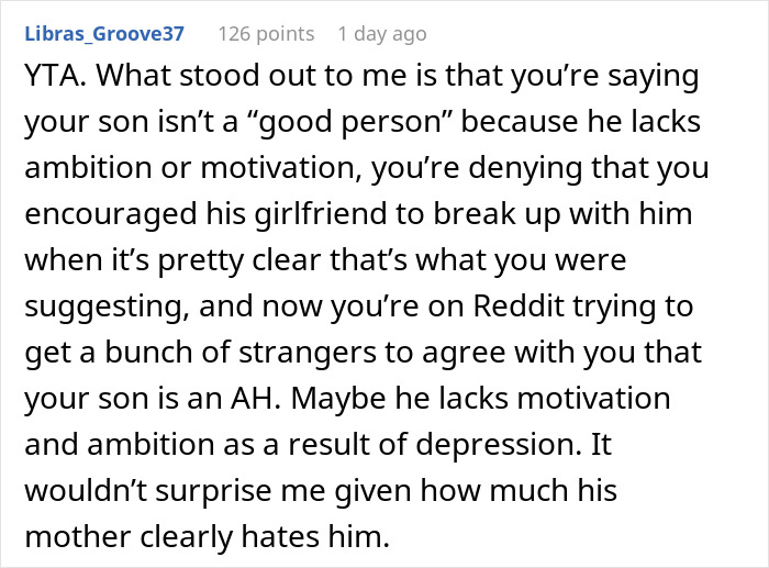 Woman Breaks Up With BF Of 3 Years After His Mom Tells Her He’s Not Gonna Change, Drama Ensues Woman Breaks Up With BF Of 3 Years After His Mom Tells Her He’s Not Gonna Change, Drama Ensues