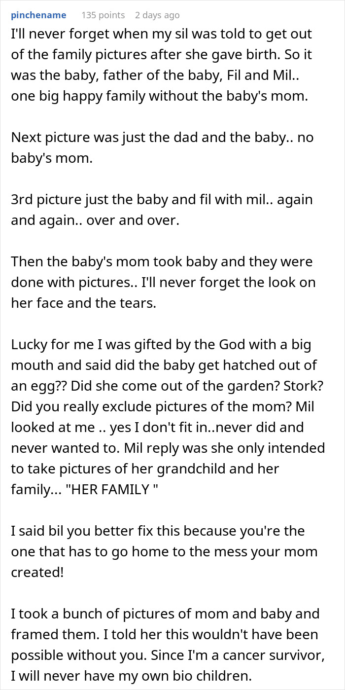 Woman Dumbfounded After Realizing MIL Thinks Her New Baby Is For Her