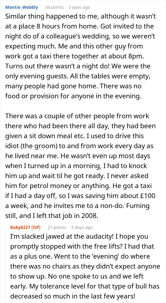 "Always Read The Wedding Invitation Small Print": 2 Guests Leave Wedding Mortified "Always Read The Wedding Invitation Small Print": 2 Guests Leave Wedding Mortified