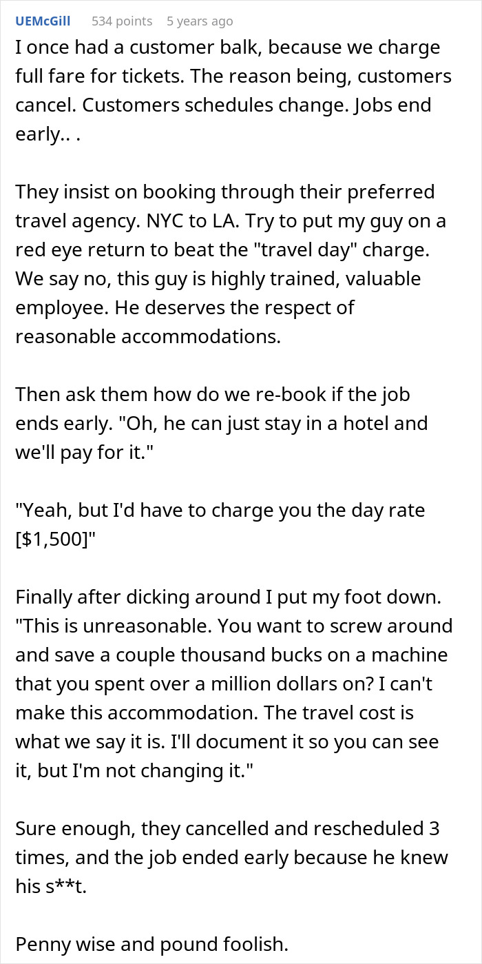 Company Thinks $35k For A Business Trip Is Absurd, Ends Up Paying Even More