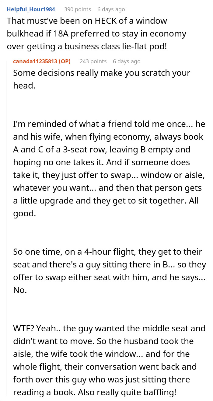 Karen Throws A Fit In Business Class After Flier Refuses To Swap A Pod With Economy Middle Seat
