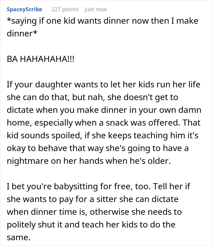 Grandma Refuses To Be Rushed By Her Grandkids To Make Dinner, Mom Says She’s A Jerk For It