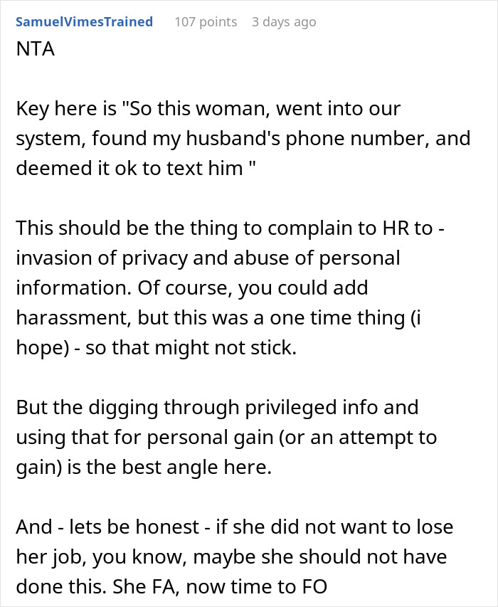 "Do You Have A Crush On My Husband?": Coworker Crosses Major Boundary, Regrets It "Do You Have A Crush On My Husband?": Coworker Crosses Major Boundary, Regrets It