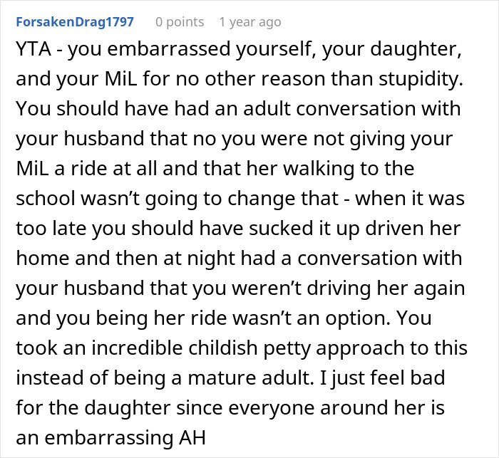 Woman Refuses To Downplay Her Boundary And Leaves MIL In A Parking Lot, Asks If She Was Wrong Woman Refuses To Downplay Her Boundary And Leaves MIL In A Parking Lot, Asks If She Was Wrong