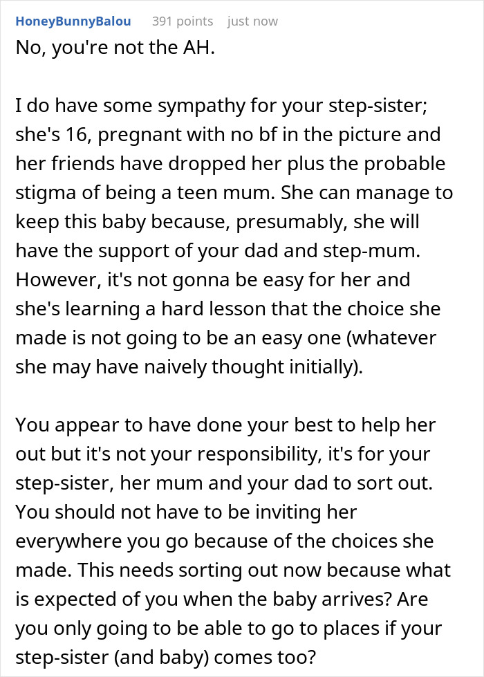 16 Y.O. Fed Up With Pregnant Teen Sister Clinging To Her All The Time, Parents Refuse To Understand