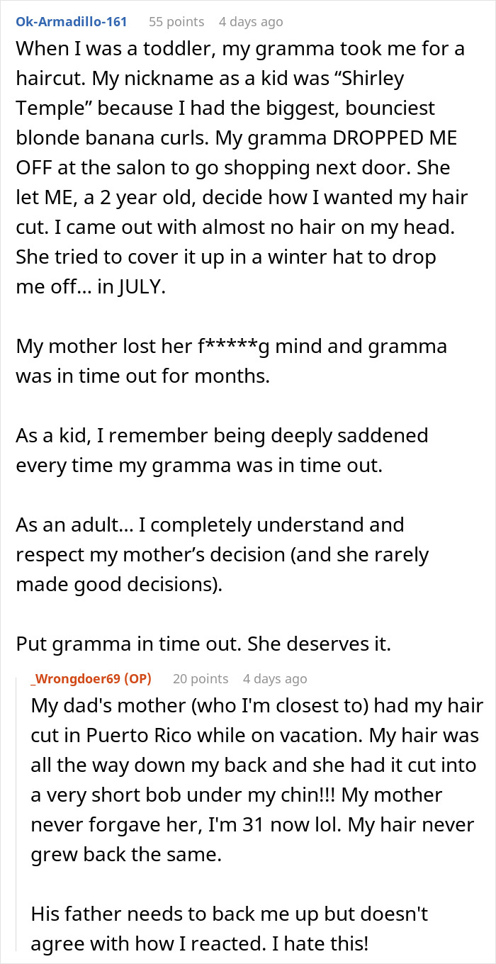 Woman Stops Talking To Her MIL After She Cuts All Of Her Son’s Hair Off Without Permission Woman Stops Talking To Her MIL After She Cuts All Of Her Son’s Hair Off Without Permission