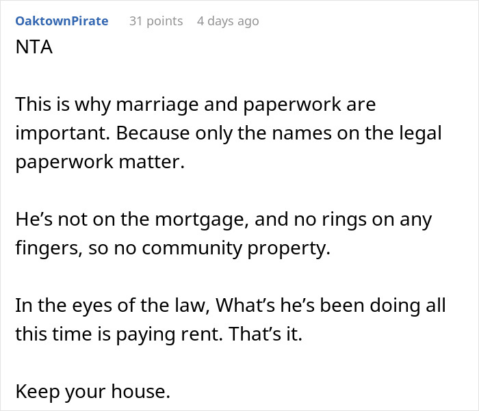 Ex Feels Entitled To Half Of House Sale Earnings, Is Shocked To Be Left With Nothing Ex Feels Entitled To Half Of House Sale Earnings, Is Shocked To Be Left With Nothing