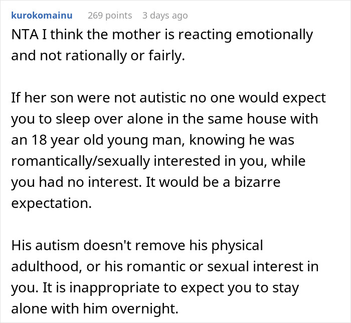 Woman Is Incredibly Enraged After 18 Y.O. Girl Refuses To Sleep Over With Her Son Of Same Age Woman Is Incredibly Enraged After 18 Y.O. Girl Refuses To Sleep Over With Her Son Of Same Age