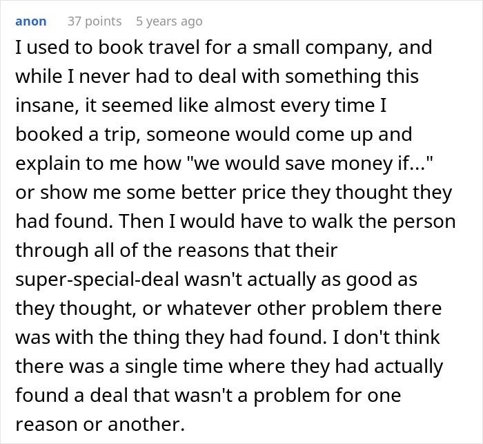 Company Thinks $35k For A Business Trip Is Absurd, Ends Up Paying Even More Company Thinks $35k For A Business Trip Is Absurd, Ends Up Paying Even More