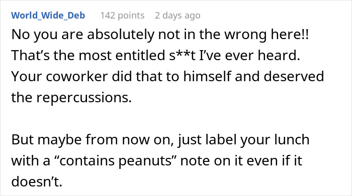 Woman Faces Backlash At Work After A Food Thief With A Severe Allergy Steals Her Lunch Woman Faces Backlash At Work After A Food Thief With A Severe Allergy Steals Her Lunch