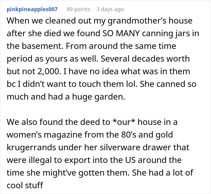 Grandpa Dutifully Hid Grandma’s Homemade Green Beans Till They Were Posthumously Found By Grandkids