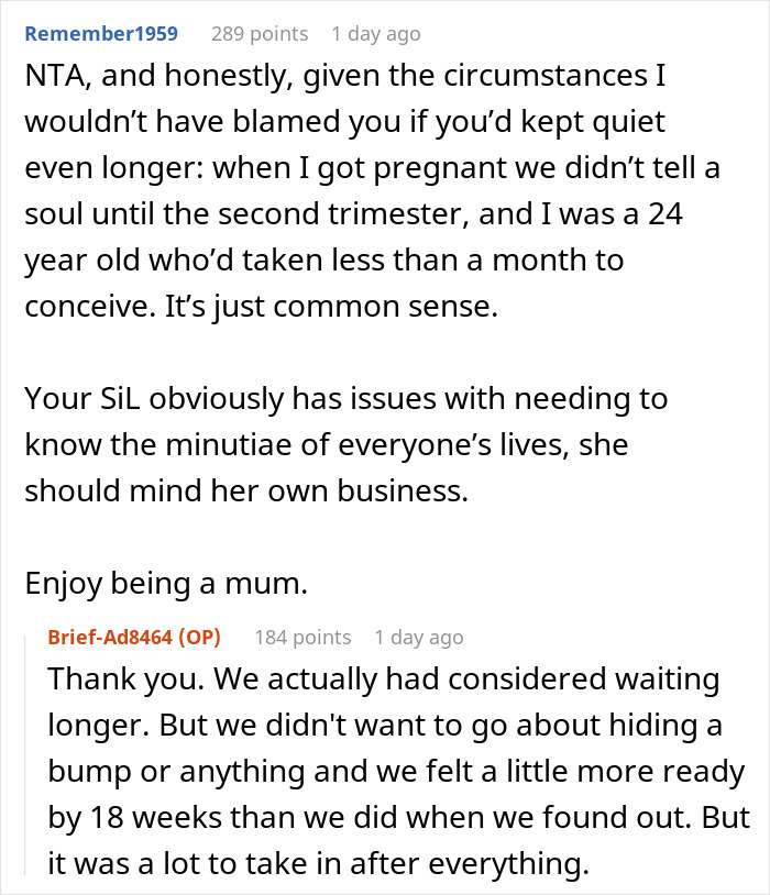 SIL Desperately Wants To Insert Herself Into Couple’s Pregnancy, Rudely Says She Feels ‘Cut Out’ SIL Desperately Wants To Insert Herself Into Couple’s Pregnancy, Rudely Says She Feels ‘Cut Out’