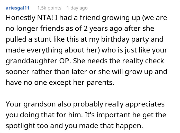 Grandparent Asks The Net If They Were Too Harsh For Calling Out Their Entitled Granddaughter