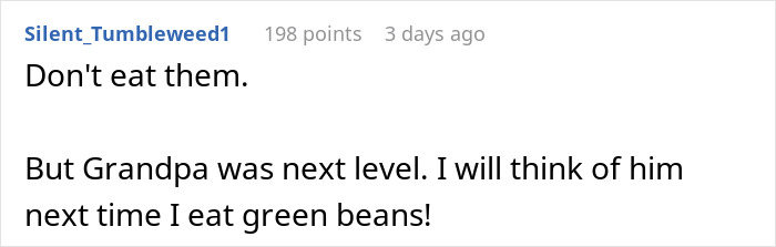 Grandpa Dutifully Hid Grandma’s Homemade Green Beans Till They Were Posthumously Found By Grandkids