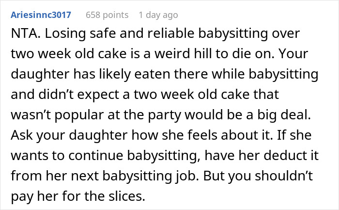 Woman Is In Disbelief After Sister Asks Her To Chip In For The Cake That Her Daughter Ate 2 Pieces Of