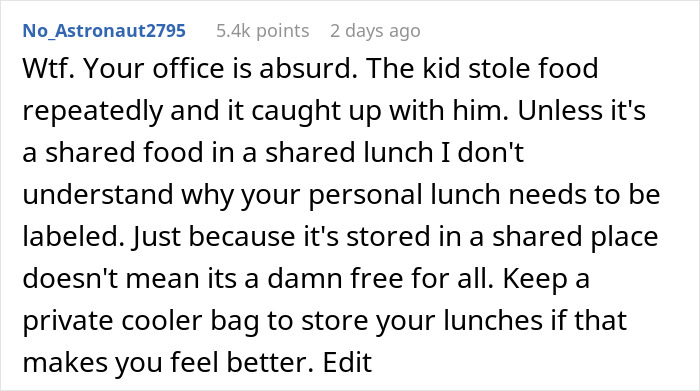 Woman Faces Backlash At Work After A Food Thief With A Severe Allergy Steals Her Lunch