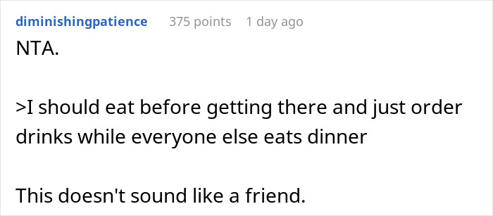 Friend Offers To Pay For Friend's B-Day Dinner, Refuses When They See Where He Chose Friend Offers To Pay For Friend's B-Day Dinner, Refuses When They See Where He Chose