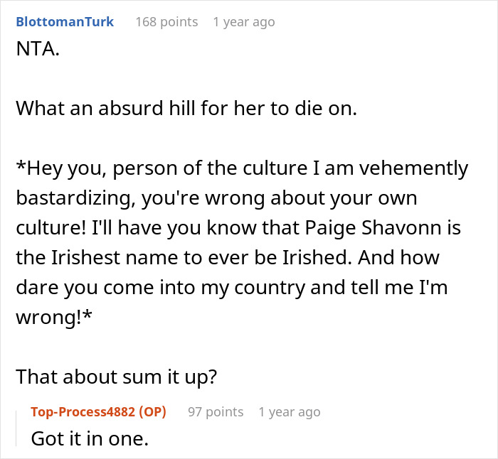 Mom Is Certain Her Baby’s Name Is Irish When It’s Really Not, Gets Upset When It's Pointed Out Mom Is Certain Her Baby’s Name Is Irish When It’s Really Not, Gets Upset When It's Pointed Out