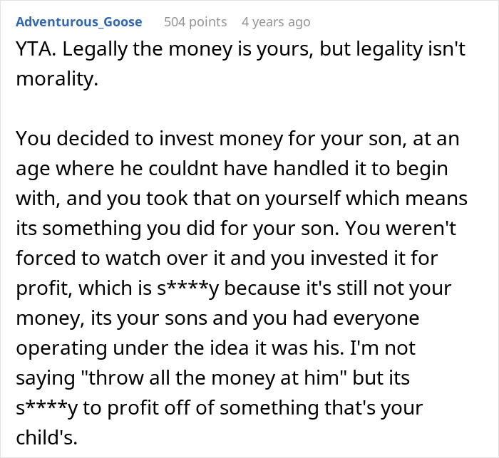 “AITA For Spending My Son’s Lottery Winnings Money?” “AITA For Spending My Son’s Lottery Winnings Money?”