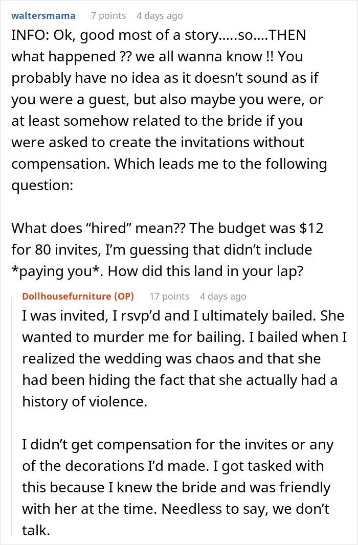 Woman Shares Bride-From-Hell’s Wedding Invitations That Made Her Bail On The Event Altogether Woman Shares Bride-From-Hell’s Wedding Invitations That Made Her Bail On The Event Altogether