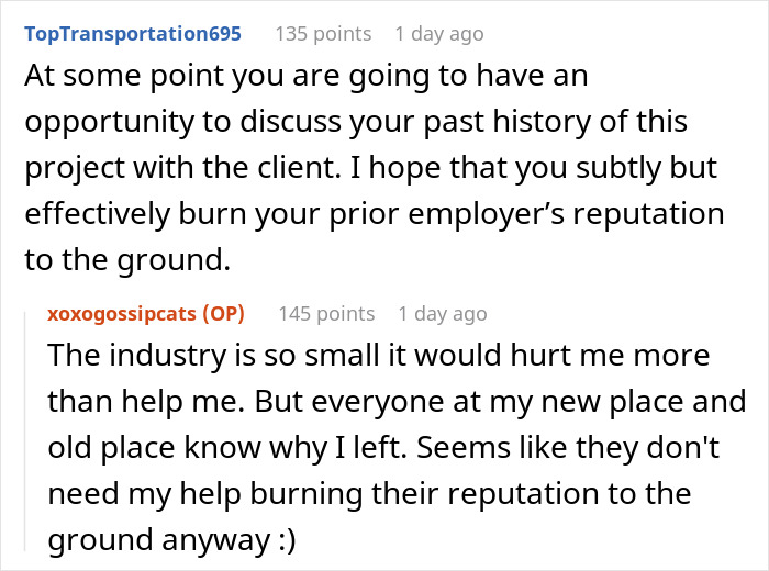 Woman Resigns After Being Removed From A Project, Watches Company Crumble Down At Her New Job Woman Resigns After Being Removed From A Project, Watches Company Crumble Down At Her New Job