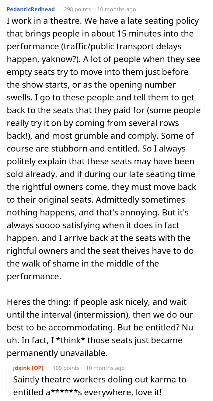 Family Regret Taking Someone Else's Theater Seats After They See What Seats They Got