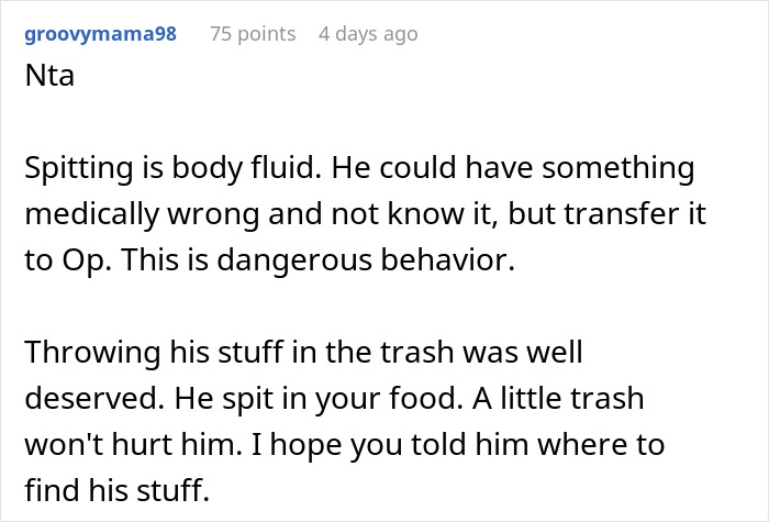 Roommate Messes With Guy's Food, Finds His Stuff In The Trash
