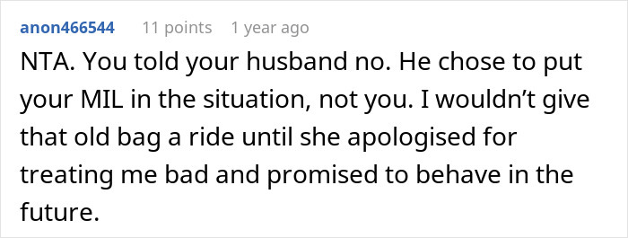 Woman Refuses To Downplay Her Boundary And Leaves MIL In A Parking Lot, Asks If She Was Wrong Woman Refuses To Downplay Her Boundary And Leaves MIL In A Parking Lot, Asks If She Was Wrong