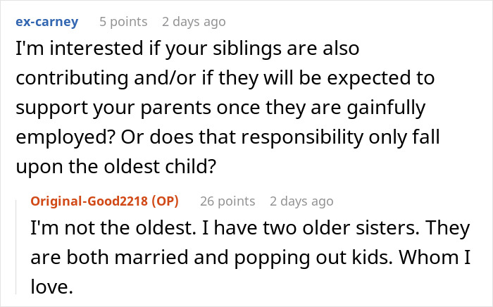 Parents Upset Daughter Cut Their Allowance By $200, The Amount They Kept Transferring To Her Brother Parents Upset Daughter Cut Their Allowance By $200, The Amount They Kept Transferring To Her Brother