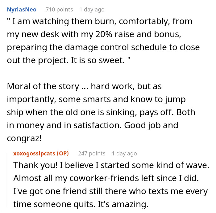 Woman Resigns After Being Removed From A Project, Watches Company Crumble Down At Her New Job Woman Resigns After Being Removed From A Project, Watches Company Crumble Down At Her New Job
