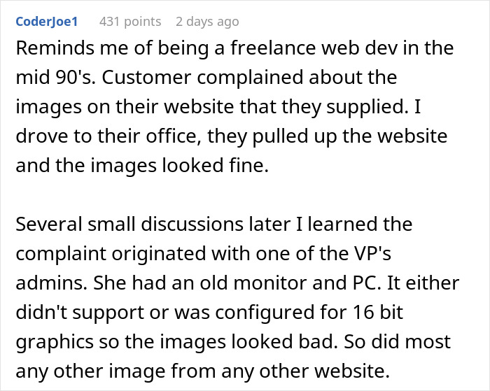 Team Manager Takes Designer's Big Monitors Away To Show How Real Users See Her Designs Team Manager Takes Designer's Big Monitors Away To Show How Real Users See Her Designs