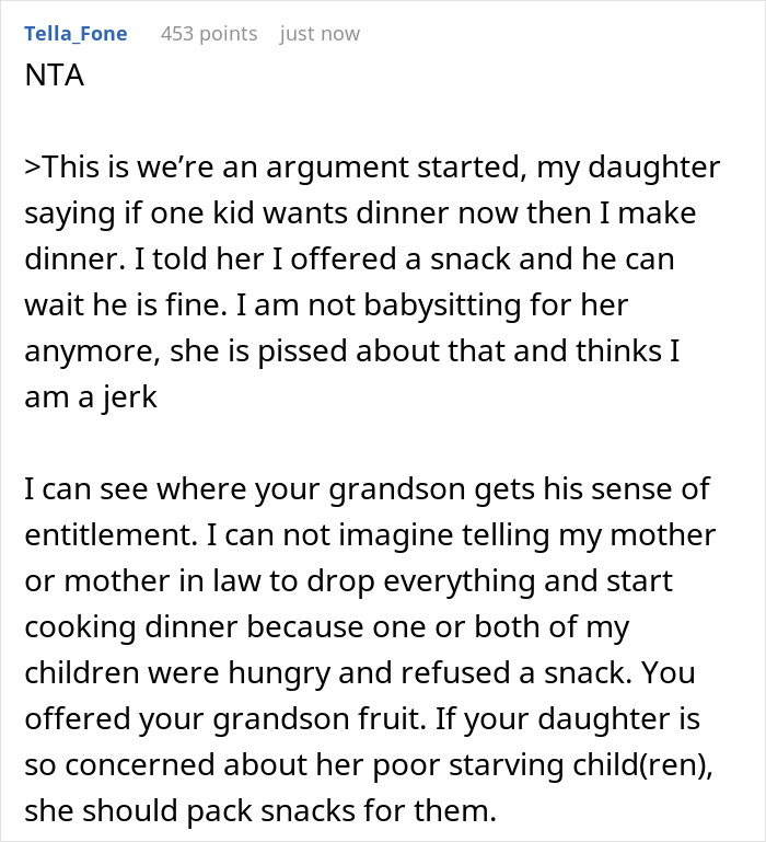 Grandma Refuses To Be Rushed By Her Grandkids To Make Dinner, Mom Says She’s A Jerk For It