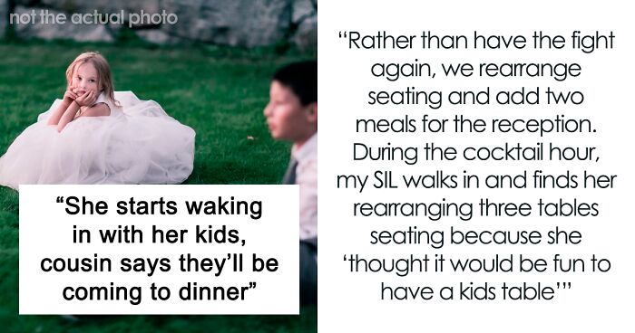 Woman Treats Wedding As Her Own Resort, Brings Her Kids, Rearranges Tables