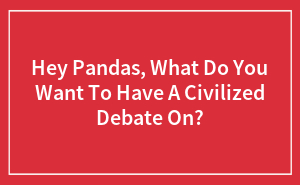 Hey Pandas, What Do You Want To Have A Civilized Debate On?