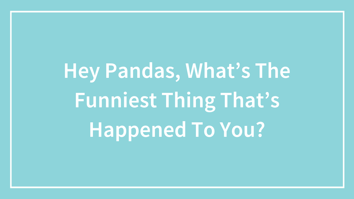 Hey Pandas, What’s The Funniest Thing That’s Happened To You? (Closed)