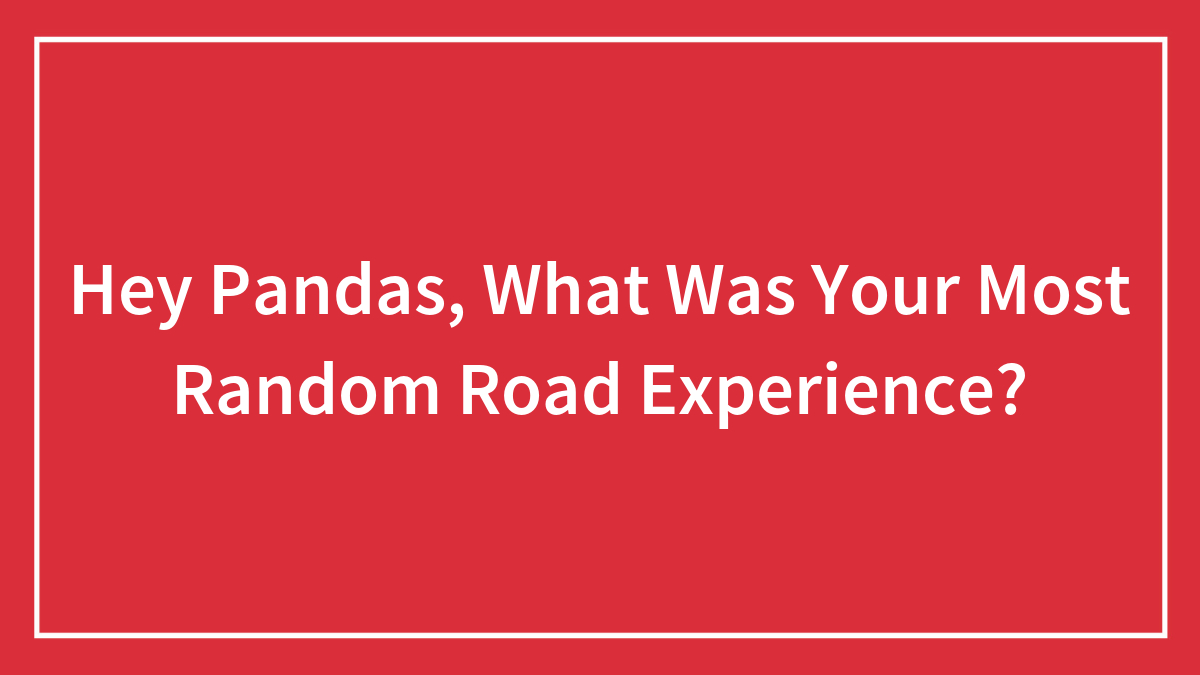 Hey Pandas, What Was Your Most Random Road Experience?