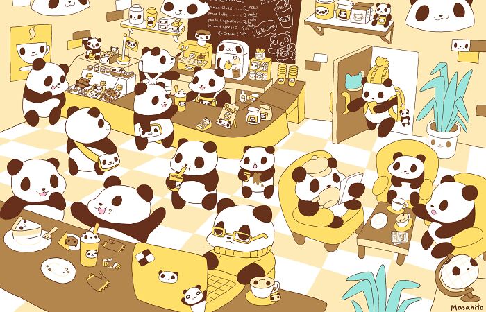 I’ve Drawn 6 Illustrations Full Of Pandas