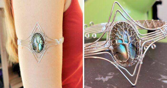 I Made An Elven Tree Armband With Labradorite Gemstone