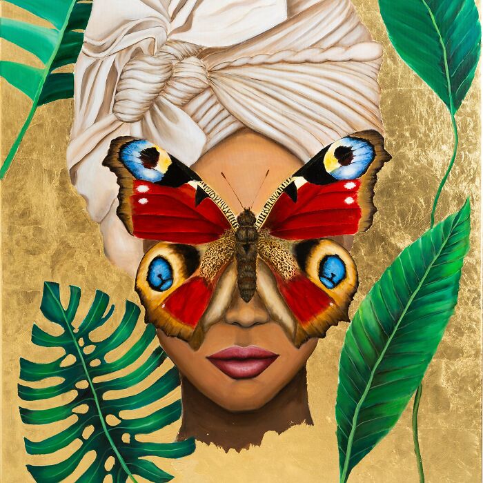 You Won’t Believe It, But I Started Painting During The Pandemic, And Came Up With A Project “Butterfly Woman”