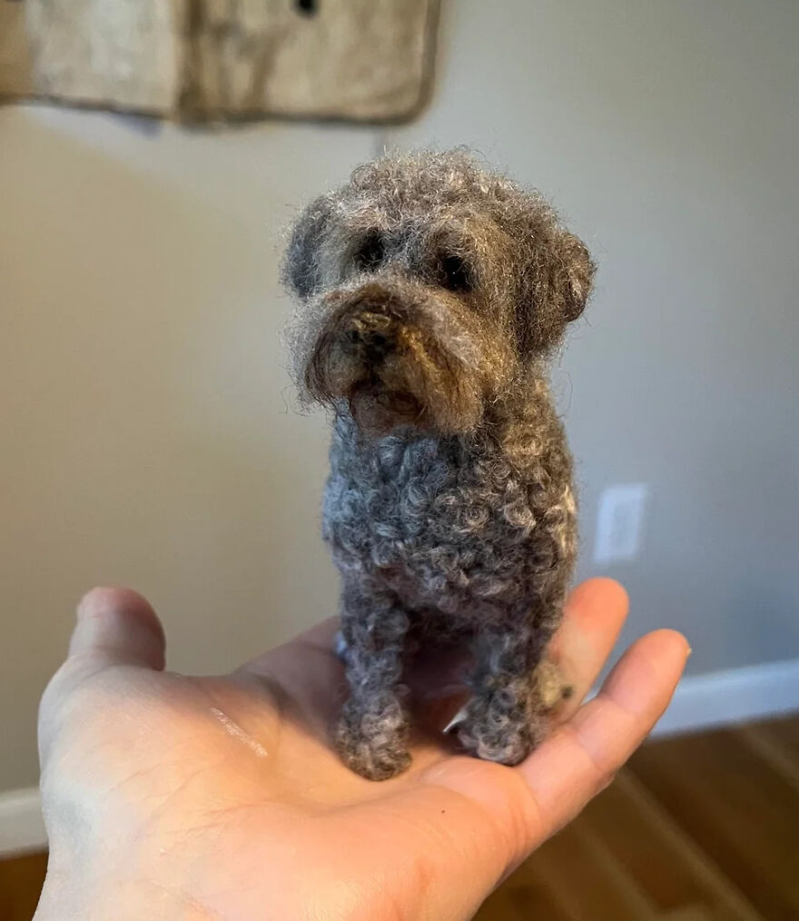 Needle Felted Dog Made By Me 🤗