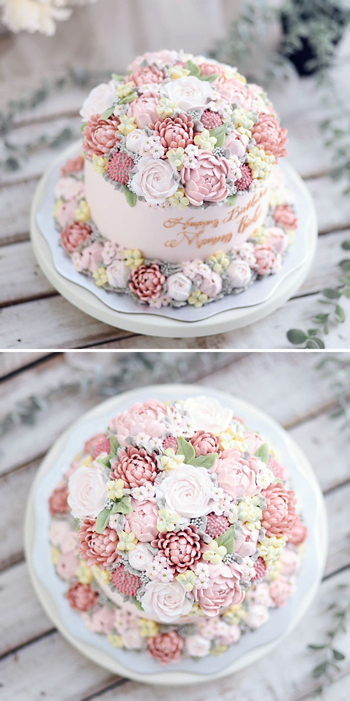 Birthday Cake With Flowers