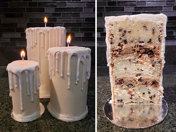 Melting Candle Cakes - Double Chocolate Chip Cookie Dough Flavor