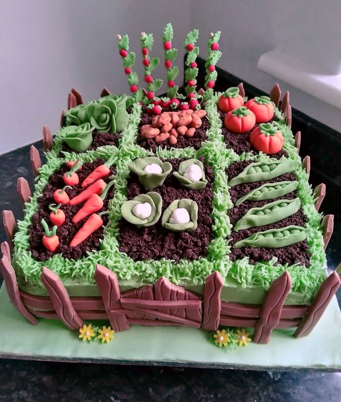 A Cake Made For My Grandmother, Who Is A Keen Gardener