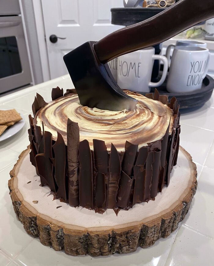 Husband Is A Woodworker. Made This Cake For Father’s Day