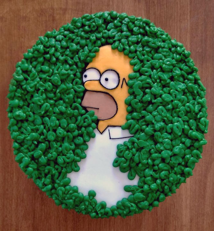 Homemade Homer Simpson Cake