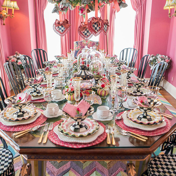 We Decorated Our Farmhouse With A Full Valentine's Day Tablescape And Some Of Our Favorite Patterns