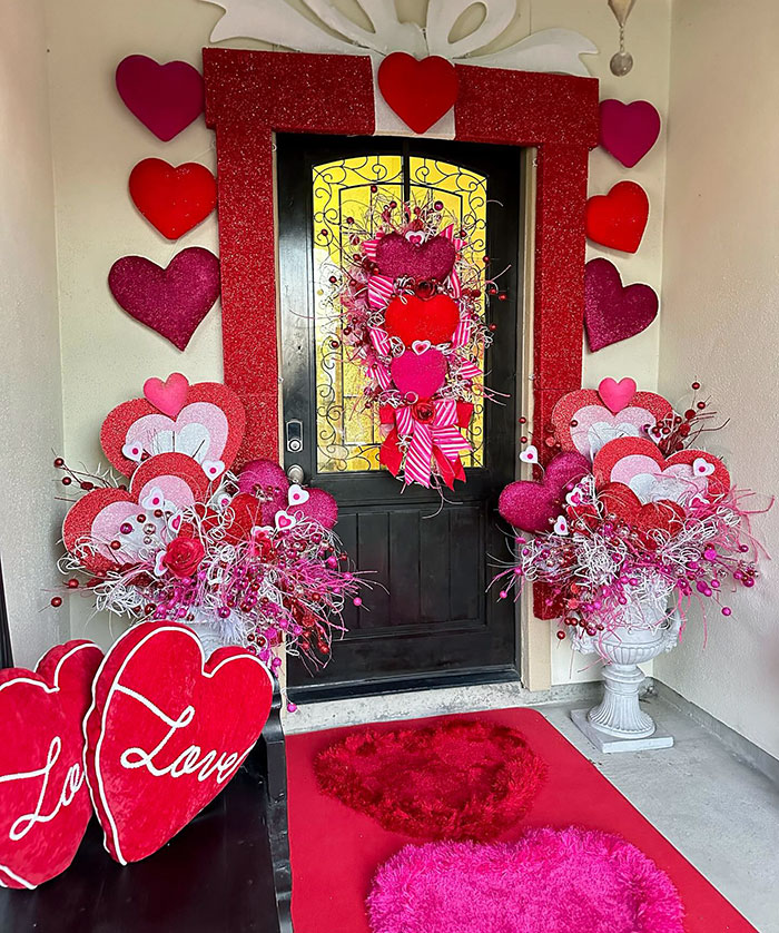 The Front Door This Year Is All About Hearts