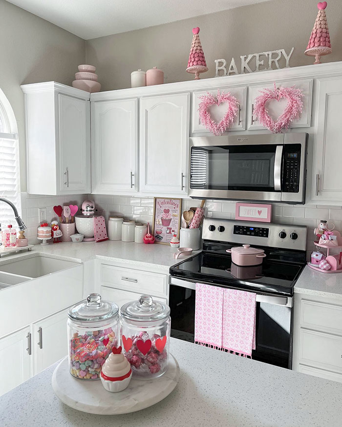 One Of The Views Of My Valentine's Kitchen For This Year