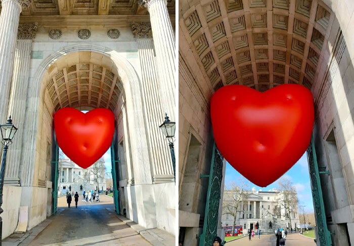 Wellington Arch Giving Off St. Valentine's Vibe Today